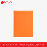  ET1C2 - 17x30 cm - Túi nilon đóng hàng - 2 lớp - Cam 