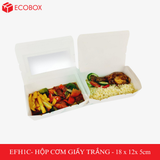  EFH1C - Hộp giấy trắng đựng đồ ăn - 18x12x5 cm 