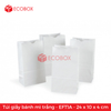  100 Túi giấy bánh mì trắng - EFT1A - 24x10x4 cm 