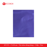  ET1T2 - 17x30 cm - Túi nilon đóng hàng - 2 lớp - Tím 