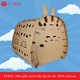  EFK02 - Nhà Giấy Carton Lắp Ghép Cho Bé - Hình Con Mèo 