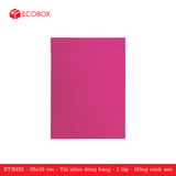  ET3HS2 - 25x35 cm - Túi nilon đóng hàng - 2 lớp - Hồng cánh sen 