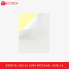  EDT01V - Decal giấy trắng đế vàng A4 - 50 tờ/ xấp 