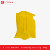  ET4V2 - 28x42 cm - Túi nilon đóng hàng - 2 lớp - Vàng 
