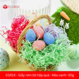  EGR1X - Giấy rơm lót hộp quà - Màu xanh lá- 50g 