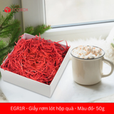  EGR1R - Giấy rơm lót hộp quà - Màu đỏ- 50g 