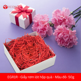  EGR1R - Giấy rơm lót hộp quà - Màu đỏ- 50g 