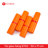  100 Túi/Pack Nilon giao hàng Màu Cam ET0C - 30x17 cm 