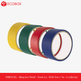  BKS1XL - Băng keo Simili - Xanh Lá - Khổ 5cm x 7m - 6 cuộn/cây 