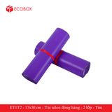 ET1T2 - 17x30 cm - Túi nilon đóng hàng - 2 lớp - Tím 