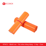  ET4C2 - 28x42 cm - Túi nilon đóng hàng - 2 lớp - Cam 