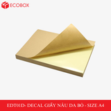  EDT01D - Decal giấy da bò A4 - 50 tờ/ xấp 