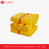  ET4V2 - 28x42 cm - Túi nilon đóng hàng - 2 lớp - Vàng 