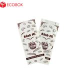  EFT1T5N - Túi bánh mì trắng in nâu - "Giỏ bánh mì" - 24x10x4 cm 