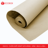  EGH1X - 0.5x50m - CUỘN GIẤY KRAFT GÓI HÀNG MÀU XÁM 