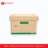  ES03B - 46x33x24 cm - Thùng đựng hồ sơ A3 nắp rời 