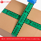  EBK3E - 4.8cm - Block 6 cuộn/1.2kg - Băng keo HÀNG DỄ VỠ màu xanh lá đen 