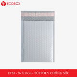  ETS3 - 26.5x18cm - Túi poly chống sốc - Trắng xám 