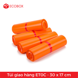  100 Túi/Pack Nilon giao hàng Màu Cam ET0C - 30x17 cm 