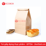  100 Túi Đựng Thực Phẩm Màu Nâu - EFT3A - 24x15x8 cm 
