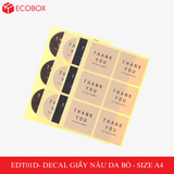  EDT01D - Decal giấy da bò A4 - 50 tờ/ xấp 