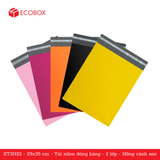  ET3HS2 - 25x35 cm - Túi nilon đóng hàng - 2 lớp - Hồng cánh sen 