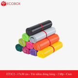  ET1C2 - 17x30 cm - Túi nilon đóng hàng - 2 lớp - Cam 