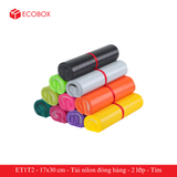  ET1T2 - 17x30 cm - Túi nilon đóng hàng - 2 lớp - Tím 