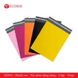  ET2V2 - 20x30 cm - Túi nilon đóng hàng - 2 lớp - Vàng 