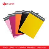  ET4C2 - 28x42 cm - Túi nilon đóng hàng - 2 lớp - Cam 
