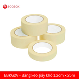  EBKG2V - Băng keo giấy khổ 1.2cm x 25m 