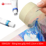  EBKG3V - Băng keo giấy khổ 1.2cm x 50m 