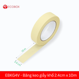 EBKG4V - Băng keo giấy khổ 2.4cm x 10m 