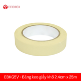  EBKG5V - Băng keo giấy khổ 2.4cm x 25m 
