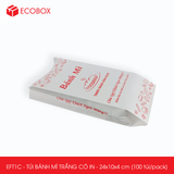  EFT1C - Túi bánh mì trắng có in - 24x10x4 cm [100 túi/pack] 
