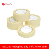  EBKG5V - Băng keo giấy khổ 2.4cm x 25m 