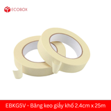  EBKG5V - Băng keo giấy khổ 2.4cm x 25m 