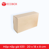  E51 - 20x18x8 cm - Hộp Carton Nắp Gài 