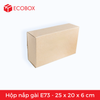  E73 - 25x20x6 cm - Hộp carton nắp gài 