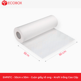  EHP8TC - 50cm x 50m - Cuộn giấy tổ ong - Kraft trắng Cao Cấp 