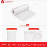  EHP9TC - 50cm x 100m - Cuộn giấy tổ ong - Kraft trắng Cao Cấp 
