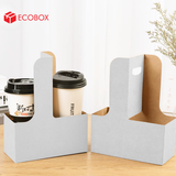  EKQ1T - Khay giấy hai ngăn có quai xách - Trắng - 17.5x8x9 cm 