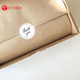  EDTT01 - Decal Thank You tròn - Trắng - In đen - 2.5cm [50 cái/pack] 