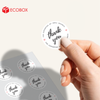 EDTT01 - Decal Thank You tròn - Trắng - In đen - 2.5cm [50 cái/pack] 