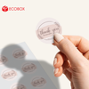  EDTT04 - Decal Thank You tròn - Trắng - In nâu - 2.5cm [50 cái/pack] 