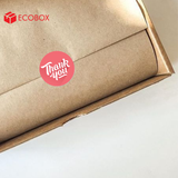  EDTT07 - Decal Thank You tròn - Đỏ - In trắng - 2.5cm [50 cái/pack] 