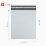  ET3TX2 - 25x35 cm - Túi nilon đóng hàng - 2 lớp - Trắng xám 