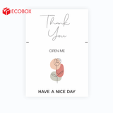 EDTV01 - Decal Thank You chữ nhật - Trắng - In nhiều màu - 10.5x7.5 cm [50 cái/pack] 