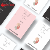  EDTV03 - Decal Thank You chữ nhật - Hồng - In nhiều màu - 10.5x7.5 cm [50 cái/pack] 