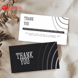 ECT04 - Card Thank you - Thiệp cảm ơn - C300 - Đen trắng - 9x5.4 cm [50 cái/pack] 